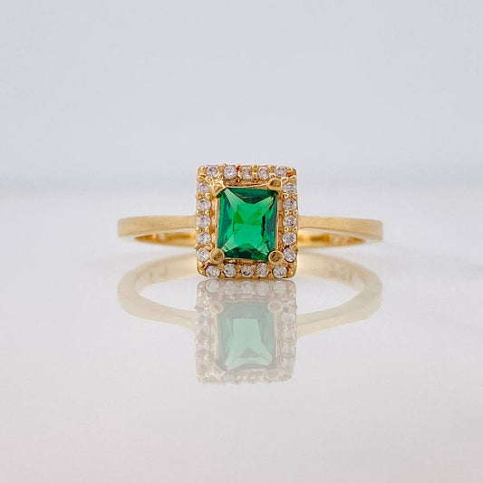 Square Solitaire Ring 2.75g / T7 3/4 Yellow Gold 18K