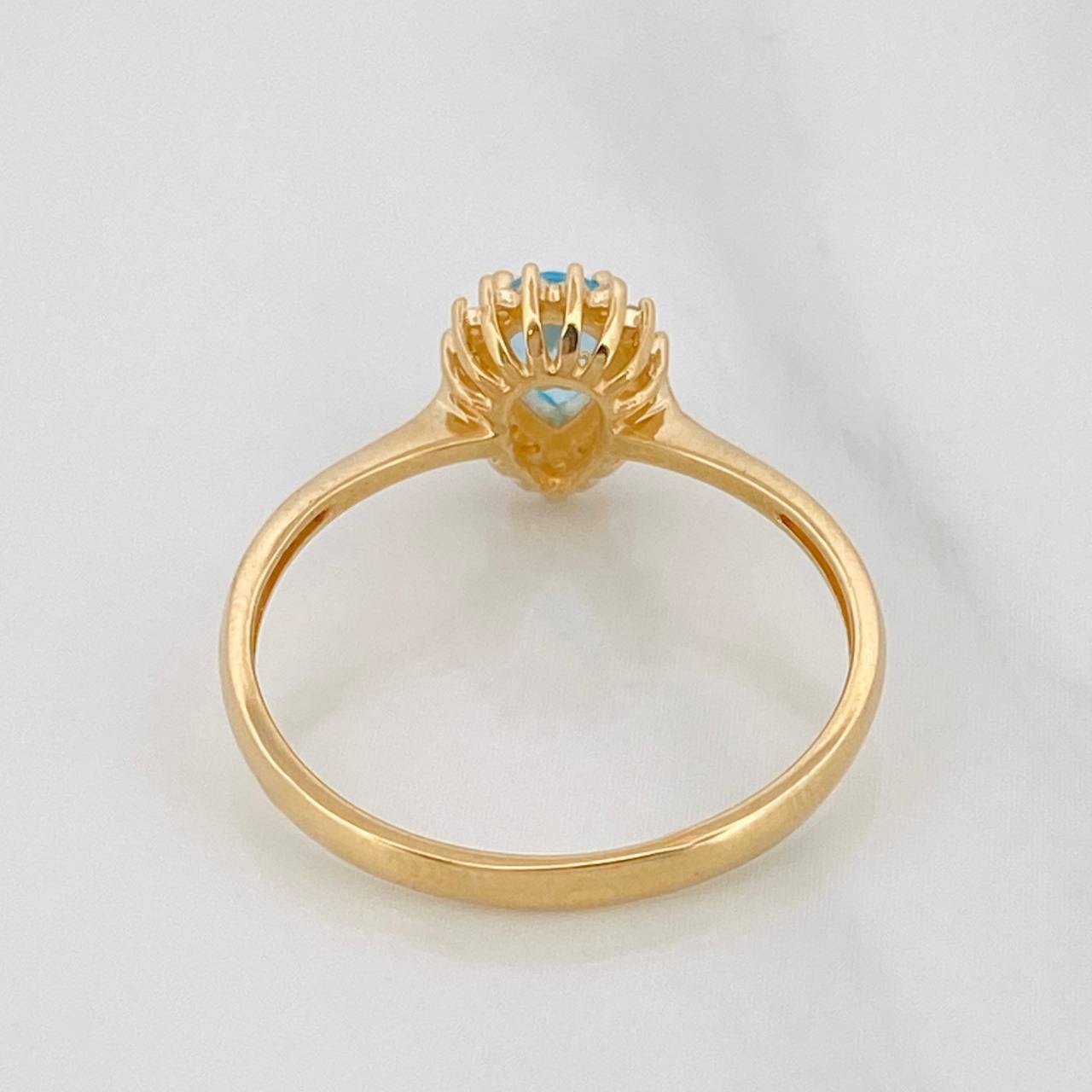 Anillo Solitario Gota 2.15g / T7 1/2 Oro Amarillo 18K