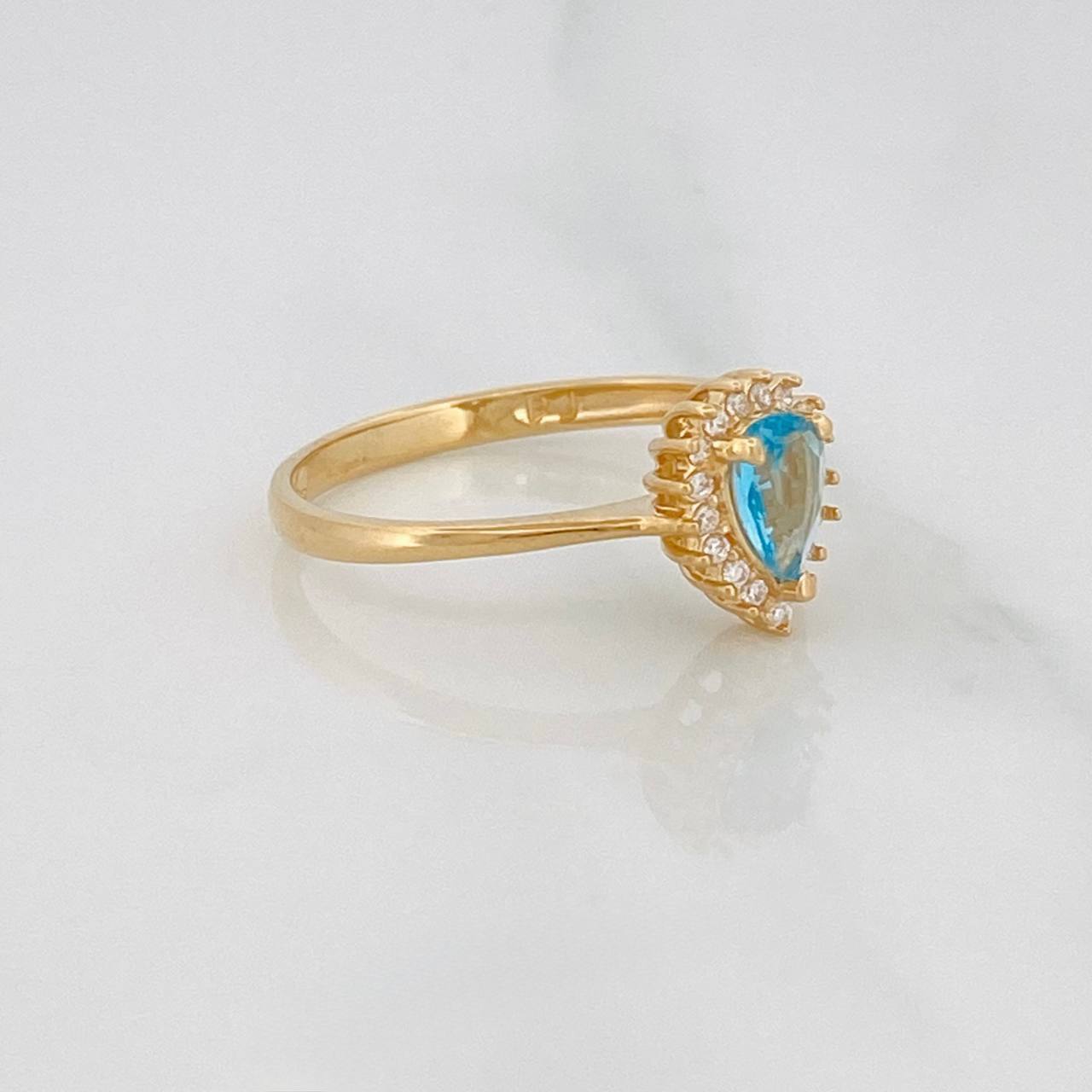 Anillo Solitario Gota 2.15g / T7 1/2 Oro Amarillo 18K