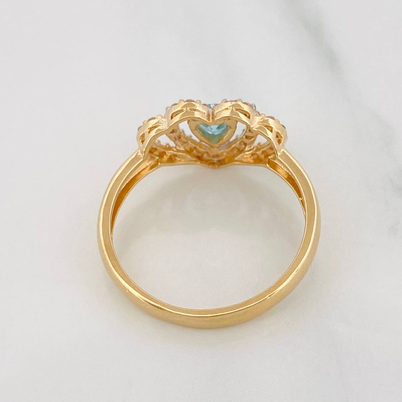 Heart Ring 2.25g / T5 3/4 Yellow Gold 18K