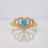 Heart Ring 2.25g / T5 3/4 Yellow Gold 18K