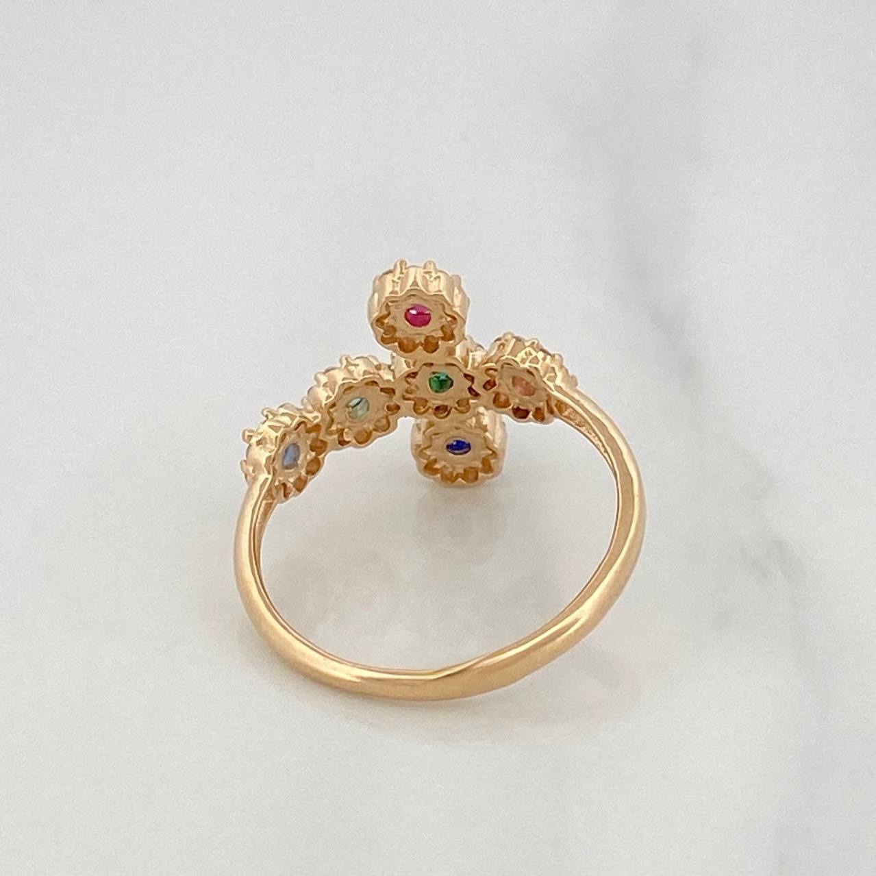Anillo Cruz Tupida 2.3g / T6 Oro Amarillo 18K