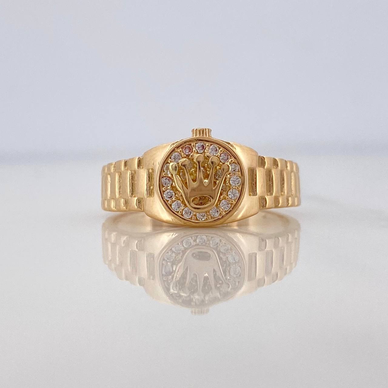 Anillo Correa Corona 3.95g / T7 1/4 Oro Amarillo 18K
