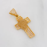 Dije Cruz Rostro Cristo 2.55g / 1 1/4 in Oro Amarillo 18K