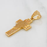Dije Cruz Rostro Cristo 2.55g / 1 1/4 in Oro Amarillo 18K