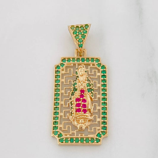 Dije Medalla Virgen Guadalupe 3.4g / 1 1/4 in Oro Amarillo 18K