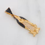Pendant Virgin Guadalupe 4.5g / 1 1/2 in Two-Tone Black Yellow 18K
