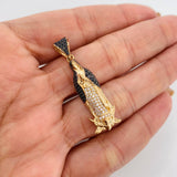 Pendant Virgin Guadalupe 4.5g / 1 1/2 in Two-Tone Black Yellow 18K