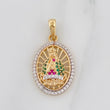 Dije Medalla Virgen Guadalupe 4g / 1 in Dos Oros Amarillo Blanco 18K