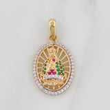 Dije Medalla Virgen Guadalupe 4g / 1 in Dos Oros Amarillo Blanco 18K