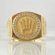 Crown Signet Ring 8.65gr / Size 9 / 18K Gold ©