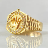 Crown Strap Ring 7.4gr / Size 10 1/2 / 18K Gold ©