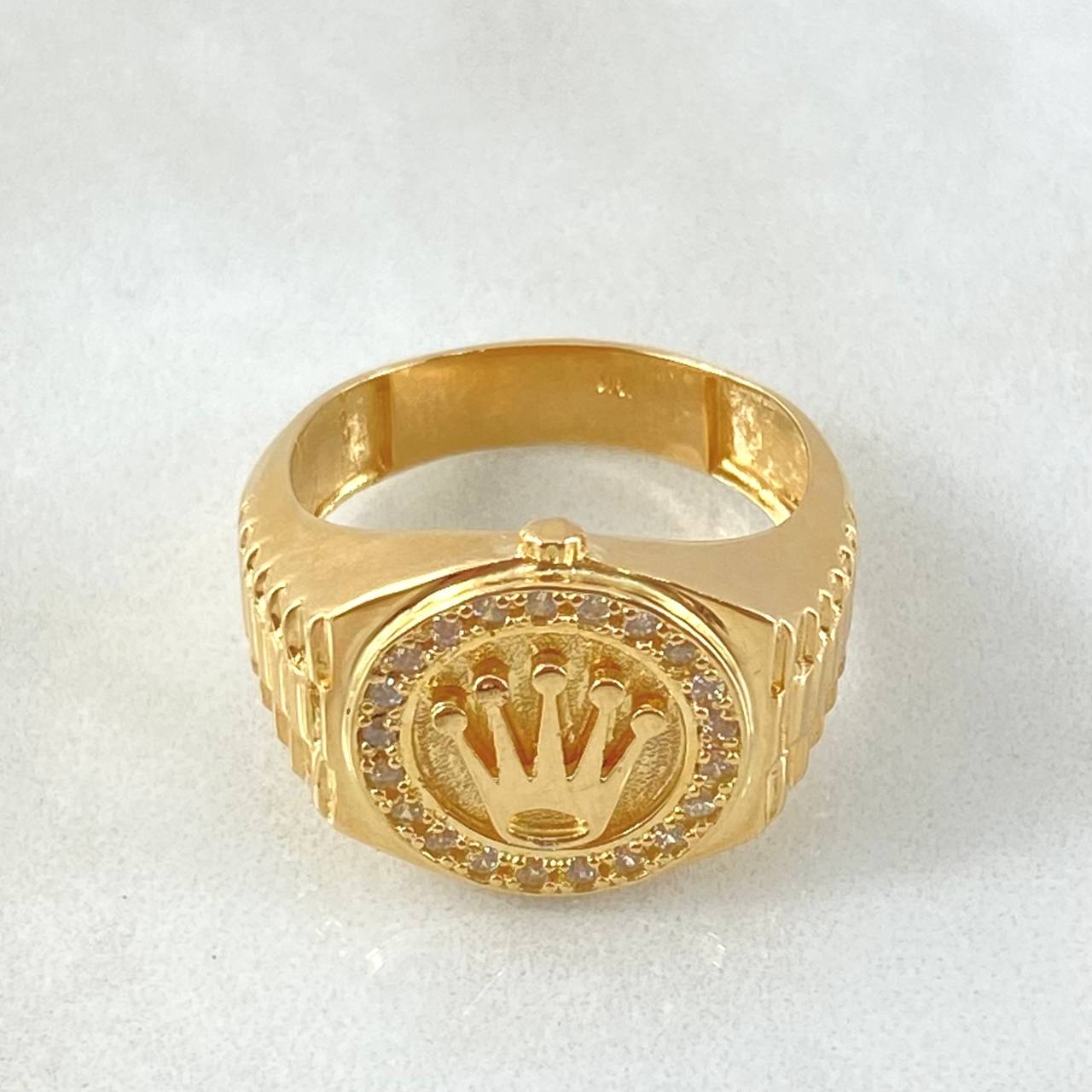 Crown Strap Ring 7.95gr / Size 9 3/4 / 18K Gold ©