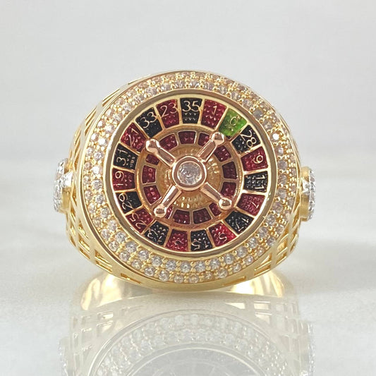 Anillo Ruleta Casino Movil 9.55gr / T9 3/4 / Oro 18K ©