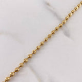 Bracelet Pulse 6.8gr / 20cm / 2.9mm Beads Diamond Cut 18K Yellow Gold #