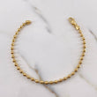 Bracelet Pulse 6.8gr / 20cm / 2.9mm Beads Diamond Cut 18K Yellow Gold #