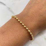 Bracelet Pulse 6.8gr / 20cm / 2.9mm Beads Diamond Cut 18K Yellow Gold #