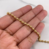 Bracelet Pulse 6.8gr / 20cm / 2.9mm Beads Diamond Cut 18K Yellow Gold #