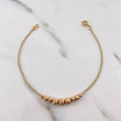 Bracelet Spike 2.45gr / 19cm / 3mm-4mm-5mm Beads Diamond Cut Two Yellow and Rose Gold +3 18K #