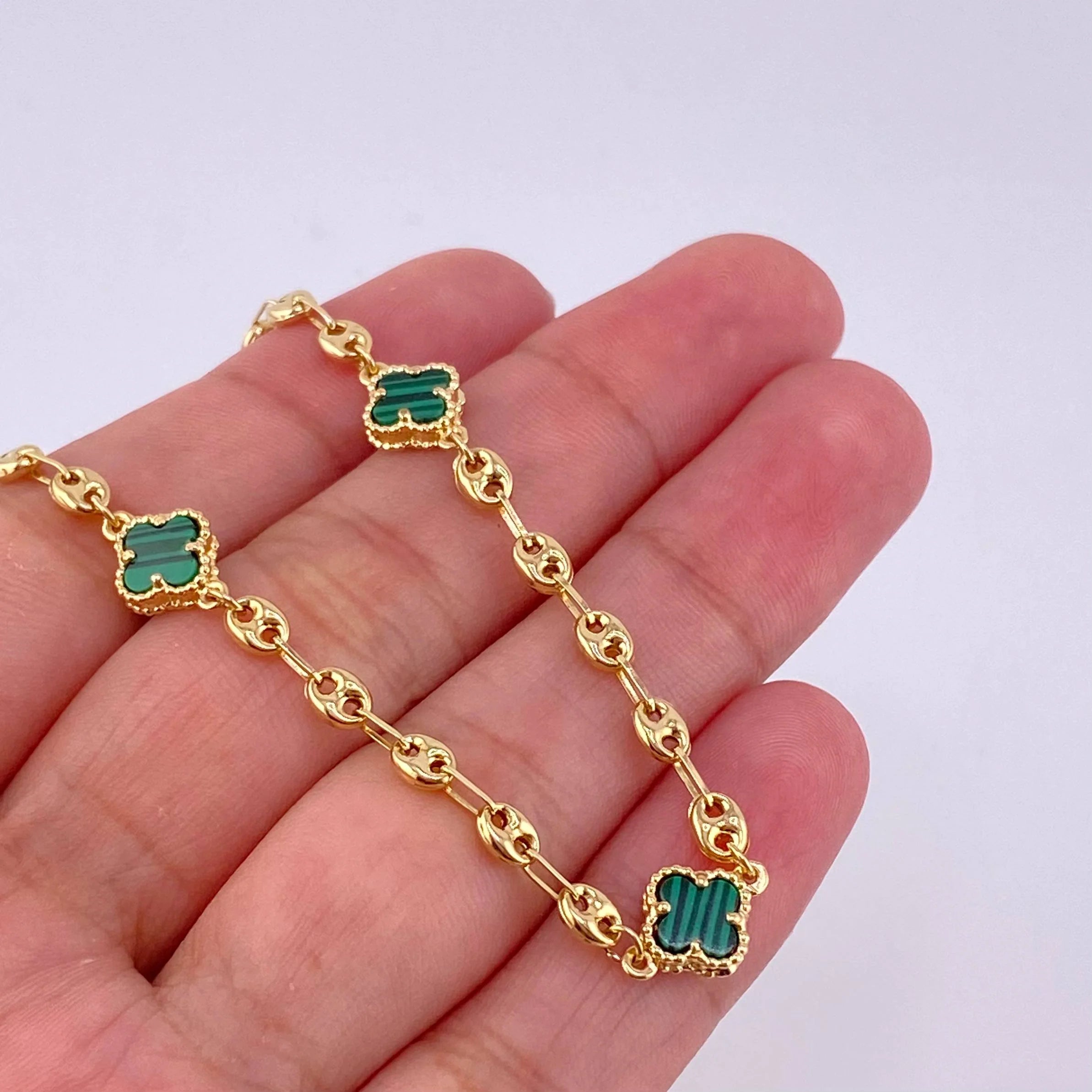 Bracelet GC Clover 4.65g / 7 3/4 in / 3.5mm Yellow Gold 18K