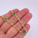 Bracelet GC Clover 4.65g / 7 3/4 in / 3.5mm Yellow Gold 18K