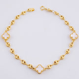 Bracelet GC Clover Nacre 3.6g / 7 in / 3.65mm Yellow Gold 18K