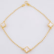 Pulso Aro Seguido Trebol Nacar 2.95g / 7 1/2 in / 1.5mm Oro Amarillo 18K