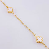Pulso Aro Seguido Trebol Nacar 2.95g / 7 1/2 in / 1.5mm Oro Amarillo 18K