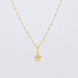 Set Cadena y Dije Singapur + Corazón 1.25gr / 17 3/4 in / Oro Amarillo 18K ©