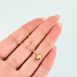 Set Singapore Chain and Pendant + Heart 1.2gr / 17 3/4 in / Yellow Gold 18K