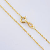 Set Cadena y Dije Singapur + Cruz 1.3gr / 19 3/4 in / Oro Amarillo 18K ©