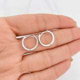 Hoop Earrings Carril 2.1g / 1/2 in 18K White Gold