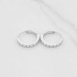 Hoop Earrings Carril 1.1g / 1/2 in 18K White Gold