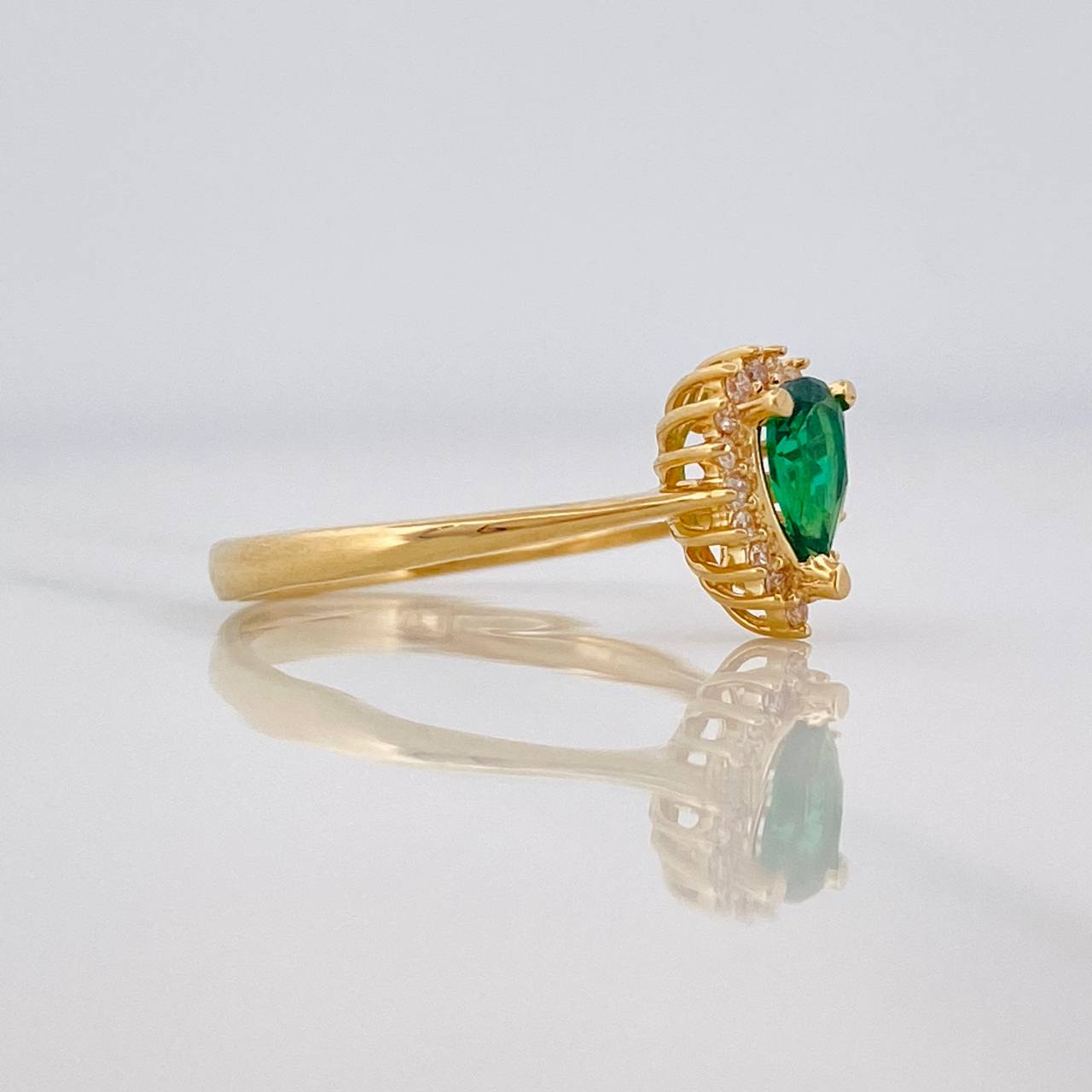 Halo Drop Ring 2.1g / T7 Yellow Gold 18K