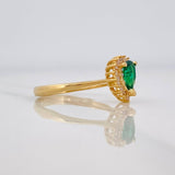 Halo Drop Ring 2.1g / T7 Yellow Gold 18K