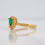Halo Drop Ring 2.1g / T7 Yellow Gold 18K