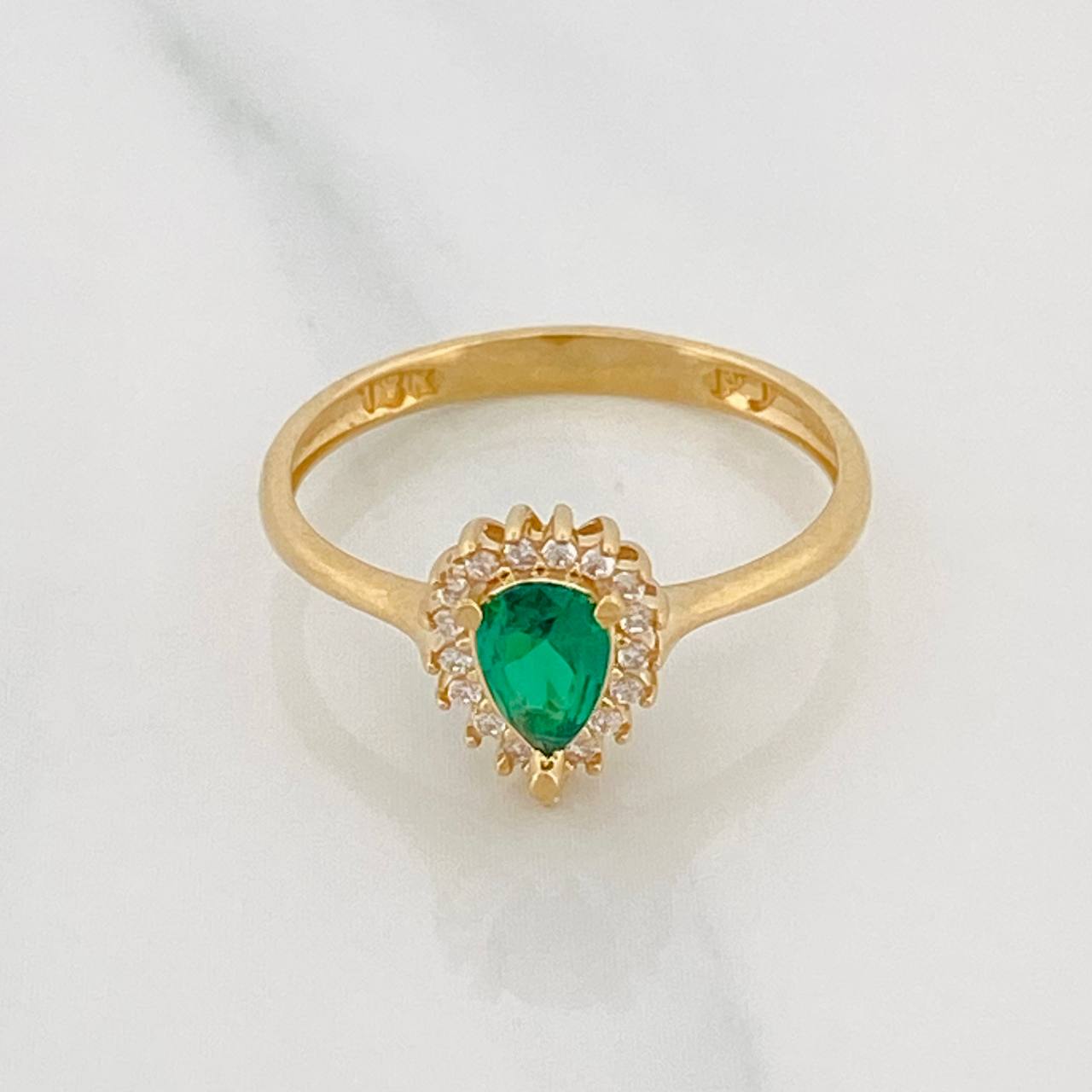 Halo Drop Ring 2.1g / T7 Yellow Gold 18K