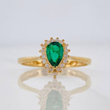 Halo Drop Ring 2.1g / T7 Yellow Gold 18K