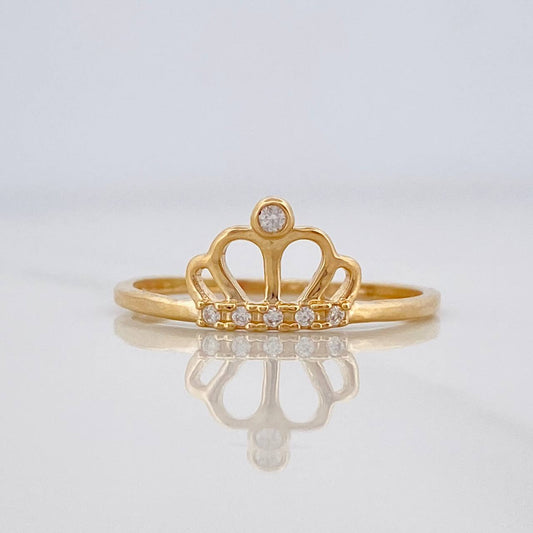 Crown Ring 1.2g / Size 7 1/4 Yellow Gold 18K