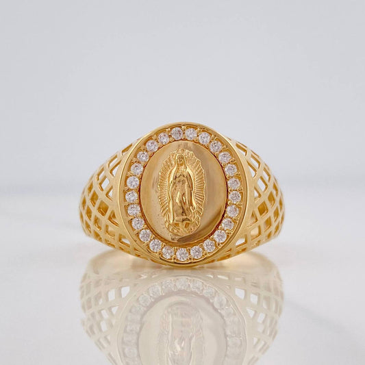 Virgin Guadalupe Ring 5.3g / Size 10 1/4 Yellow Gold 18K