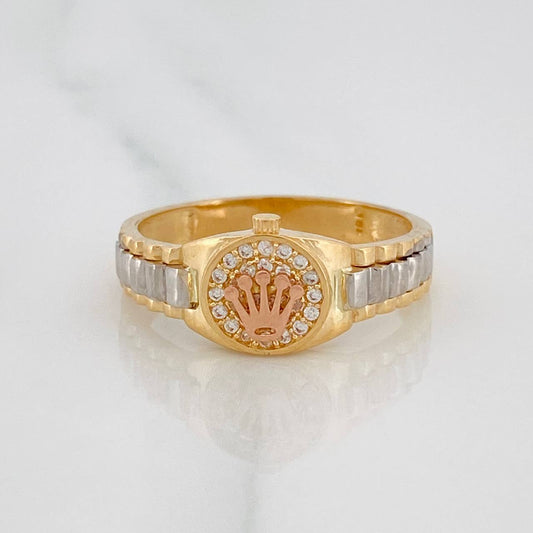 Ring Strap Crown 3.95g / T9 1/4 Three Golds 18K