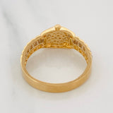 Anillo Correa Corona 3.95g / T9 1/4 Tres Oros 18K