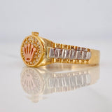 Anillo Correa Corona 3.95g / T9 1/4 Tres Oros 18K