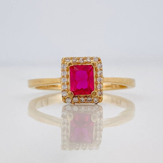 Square Halo Ring 2.8g / T7 1/2 Yellow Gold 18K