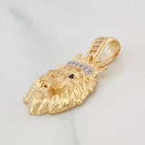 Dije León 3.85g / 1 1/4 in Dos Oros Amarillo Blanco 18K