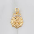 Dije León 3.85g / 1 1/4 in Dos Oros Amarillo Blanco 18K