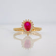 Anillo Halo Gota 2g / T6 1/2 Oro Amarillo 18K