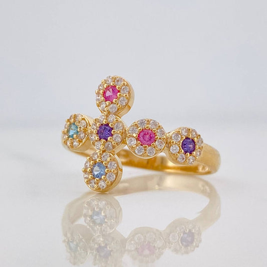 Anillo Cruz Tupida 2.4g / T7 1/2 Oro Amarillo 18K