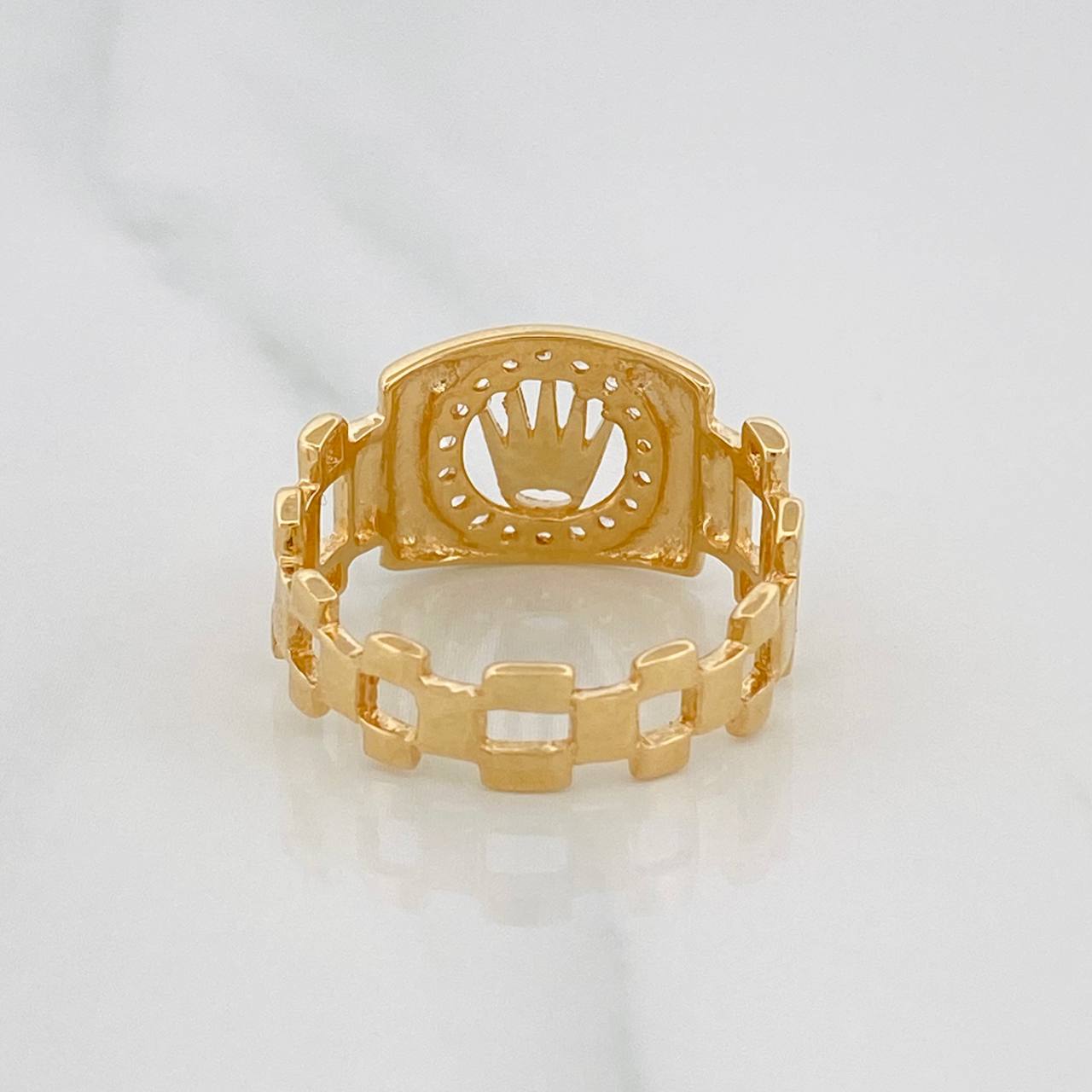Anillo Correa Corona 3.8g / T8 1/2 Oro Amarillo 18K