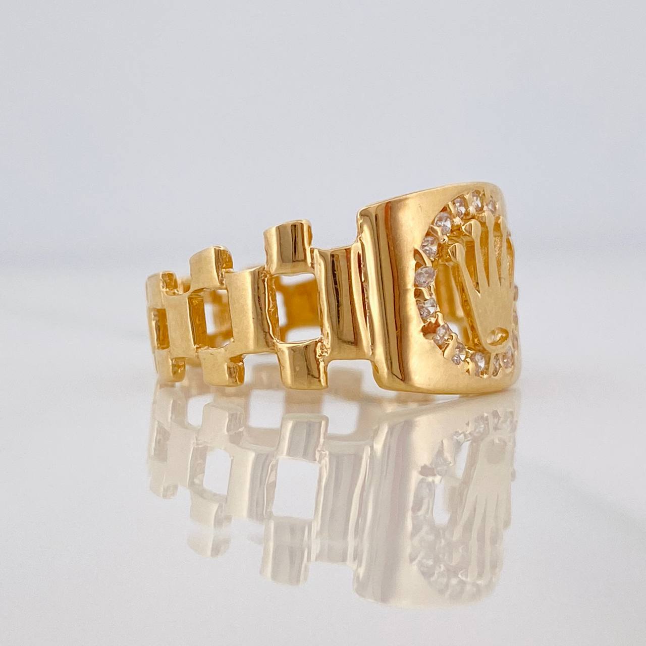 Anillo Correa Corona 3.8g / T8 1/2 Oro Amarillo 18K